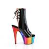 Pleaser - ADORE1018RC02 Bottes de plateforme, Pole dance chaussures - Noir/Arc En Ciel Product image
